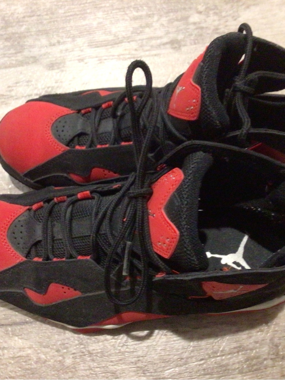 Jordan High-Top Basketball Sneakers in Black & Red - Picture 5 of 5